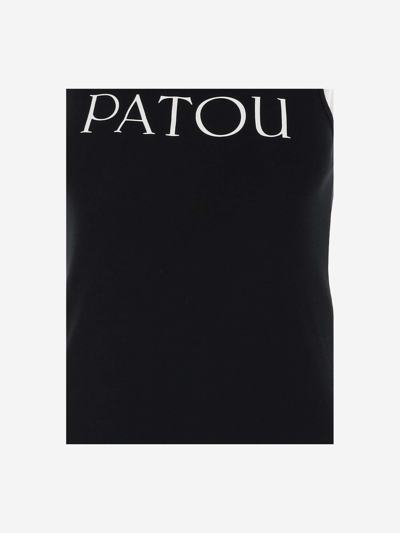 Shop Patou Tank Top With Logo In Black