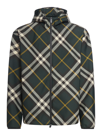 Shop Burberry Sp24-mo-pat-053 Chk M Jackets In Ivy Ip Check