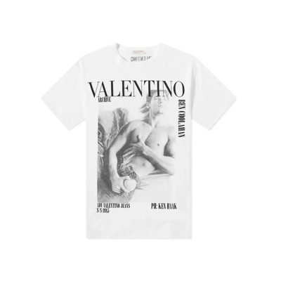 Shop Valentino Archive Print T-shirt In White