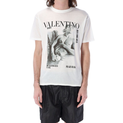 Shop Valentino Archive Print T-shirt In White