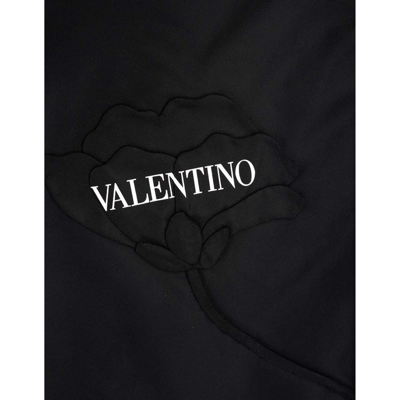 Shop Valentino Flower Embroidery Bermuda Shorts In Black