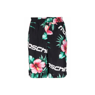 Moschino "hibiscus" Bermuda In Black