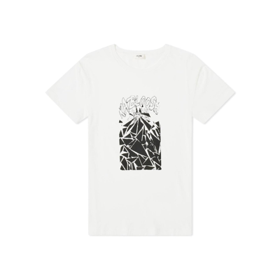 Shop Celine Printed Cotton T-shirt In White