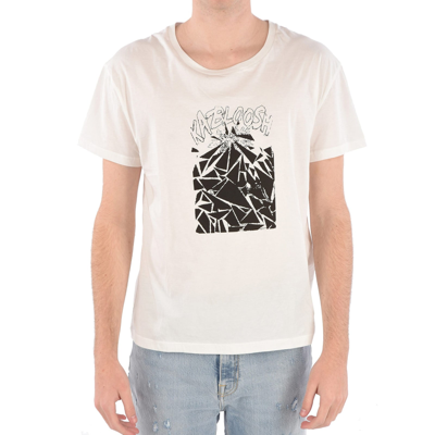 Shop Celine Printed Cotton T-shirt In White