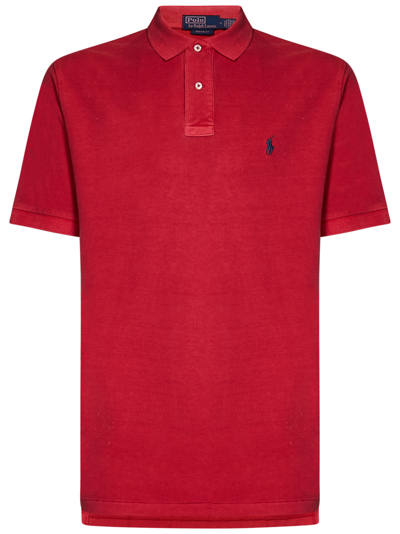 Shop Polo Ralph Lauren Polo Shirt In Red