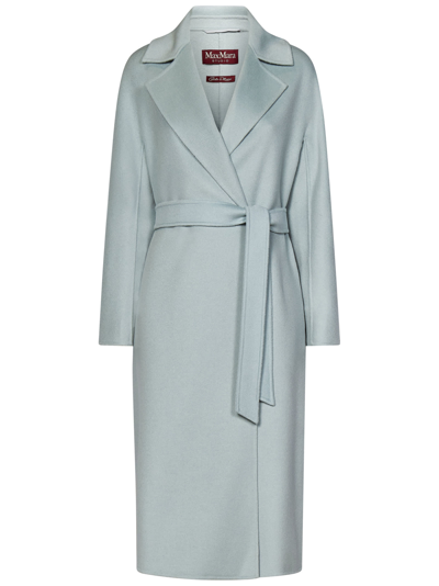 Shop Max Mara Coat In Acquamarina