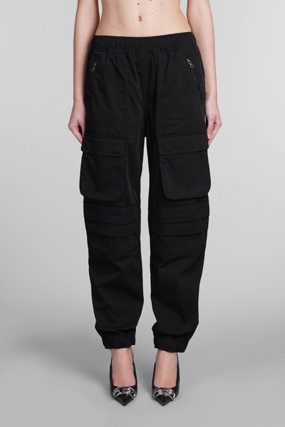 Shop Diesel Pants In Black Polyamide