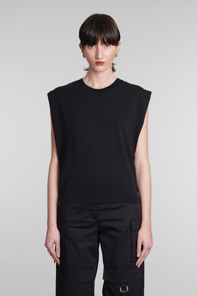 Shop Iro Juli T-shirt In Black Cotton