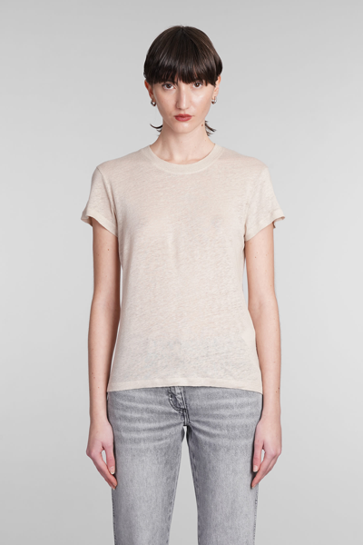 Shop Iro Third T-shirt In Beige Linen
