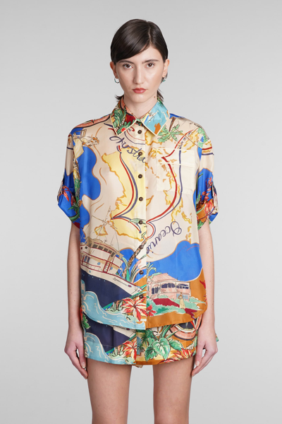Shop Zimmermann Shirt In Multicolor Silk