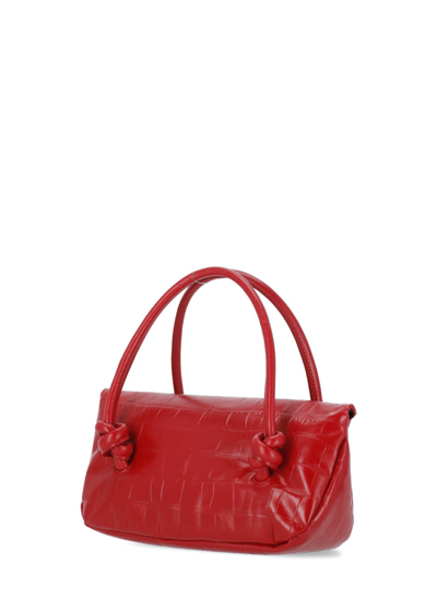 Shop Jil Sander Knot Hand Bag In Red