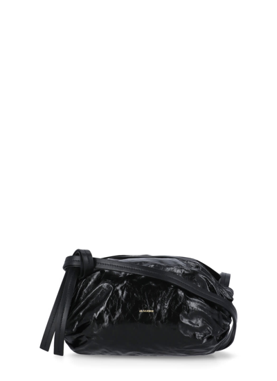 Shop Jil Sander Cushion Shoulder Bag In Black