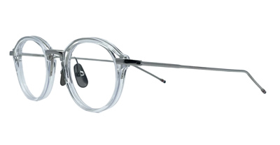 Shop Thom Browne Round - Crystal Clear Rx Glasses