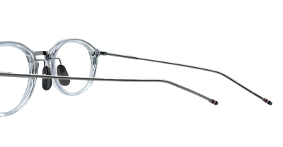 Shop Thom Browne Round - Crystal Clear Rx Glasses