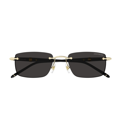 Shop Montblanc Mb0344s Linea Meisterstück Sunglasses In Nero