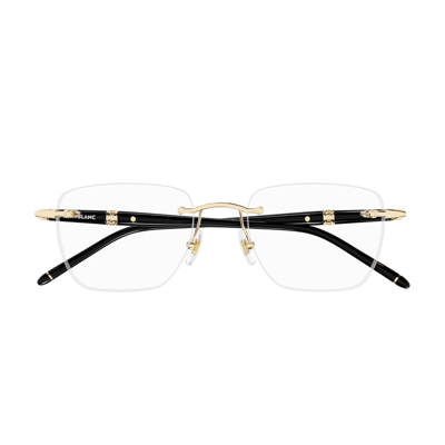 Shop Montblanc Mb0346o Linea Meisterstück 001 Glasses In Oro