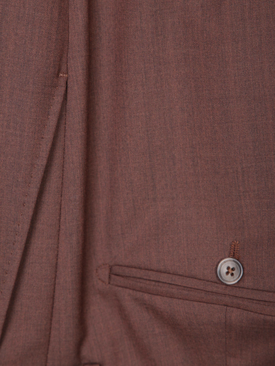 Shop Tagliatore Vesuvio Brown Suit