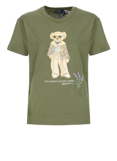 Shop Ralph Lauren Polo Bear T-shirt In Green