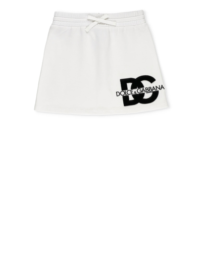 Shop Dolce & Gabbana Cotton Skirt In White