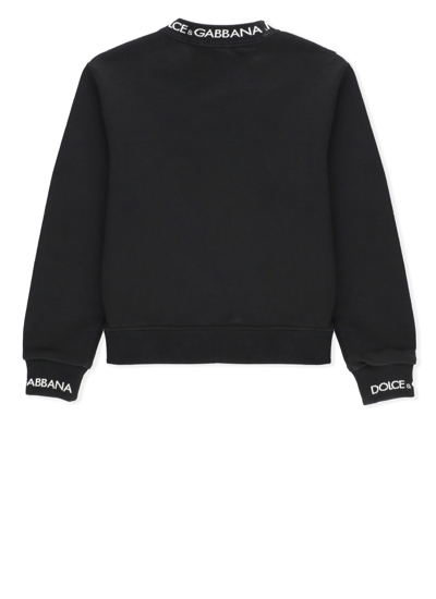 Shop Dolce & Gabbana Cotton Sweatshirt In Black