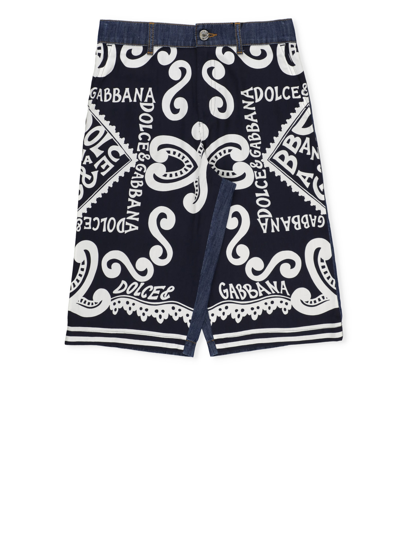 Shop Dolce & Gabbana Cotton Pants In Blue