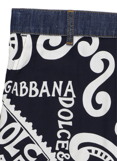 Shop Dolce & Gabbana Cotton Pants In Blue