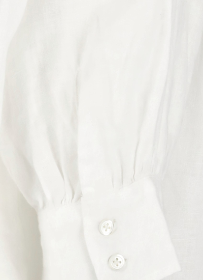 Shop Ralph Lauren Linen Shirt In White