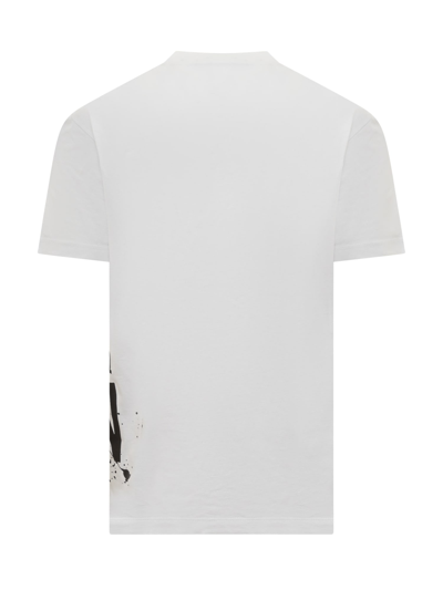 Shop Dsquared2 T-shirt With Splash Cool Print In White