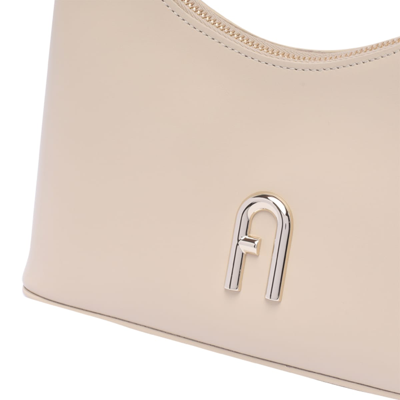 Shop Furla Mini Diamante Shoulder Bag In Beige