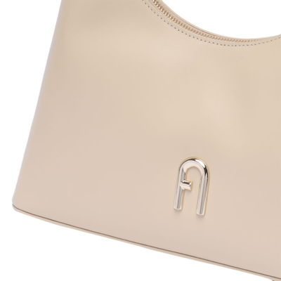 Shop Furla Small Diamante Shoulder Bag In Beige