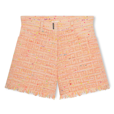 Shop Givenchy Shorts With 4g Monogram In Orange