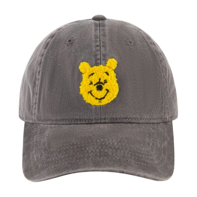 Disney Pooh Head Chenille Patch Dad Cap In Black