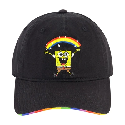 Shop Nickelodeon Nick Spongebob Rainbow Dad Cap In Black