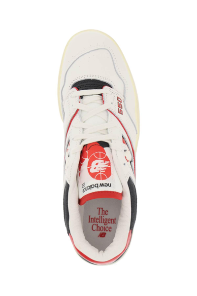 Shop New Balance Vintage-effect 550 Sneakers In White,red