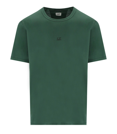Shop C.p. Company Light Jersey 70/2 Duck Green T-shirt