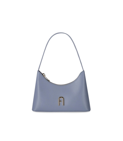 Shop Furla Diamante Mini Celestial Shoulder Bag In Light Blue