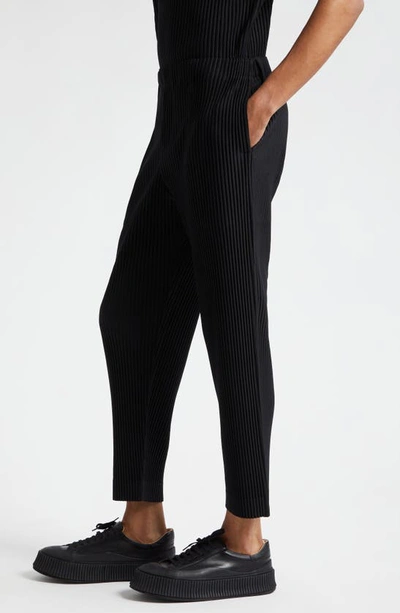 Shop Issey Miyake Homme Plissé  Pleated Pull-on Pants In Black