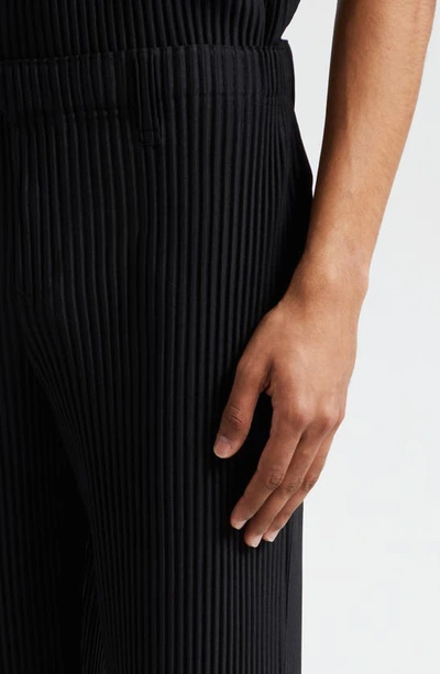 Shop Issey Miyake Pleated Pull-on Pants In Black