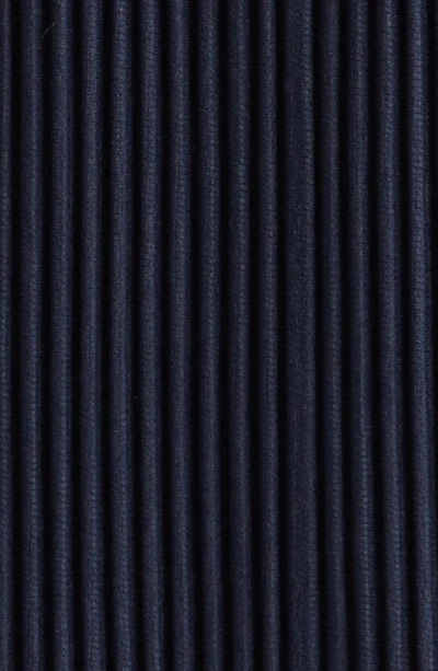 Issey Miyake Basic Pleated Polo Shirt In Navy