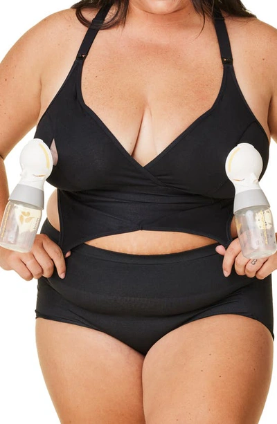 Bravado Designs Original Organic Cotton Blend Pumping & Nursing Bra In Black