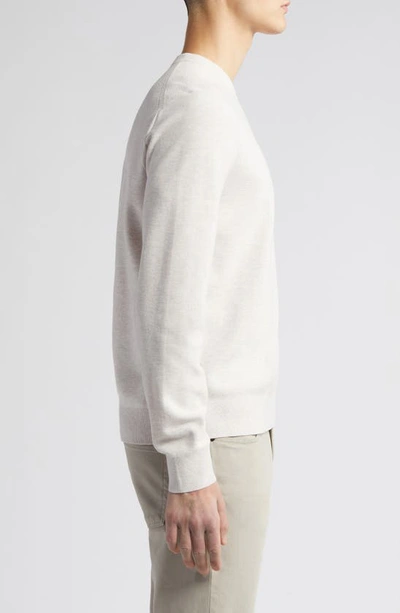 Shop Theory Riland Crewneck Sweater In Melange Ivory