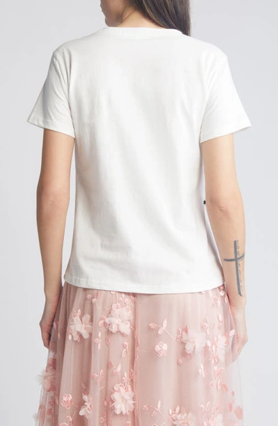 Shop Nikki Lund Florence 3d Flower T-shirt In White