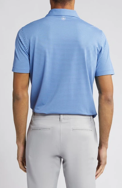 Shop Peter Millar Crown Crafted Mood Mesh Performance Polo In Blue Pearl