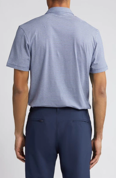 Shop Peter Millar Crown Comfort Stripe Pima Cotton Polo In Atlantic Blue