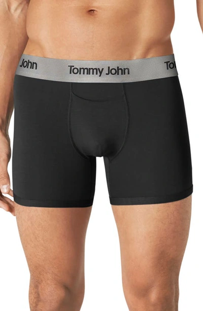 Shop Tommy John 2-pack Second Skin 4-inch Boxer Briefs In Dress Blues/ Black