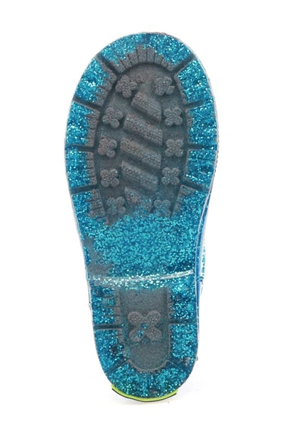 Shop Western Chief Glitter Waterproof Rain Boot In Turquoise