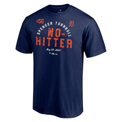 Shop Fanatics Branded Spencer Turnbull Navy Detroit Tigers No Hitter T-shirt