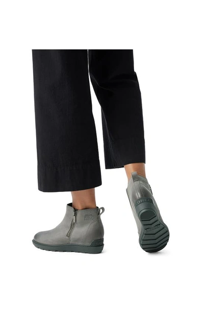 Shop Sorel Evie Ii Zip Waterproof Ankle Boot In Quarry/ Grill