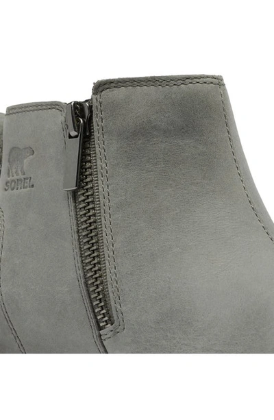 Sorel Evie Ii Zip Waterproof Ankle Boot In Quarry/ Grill