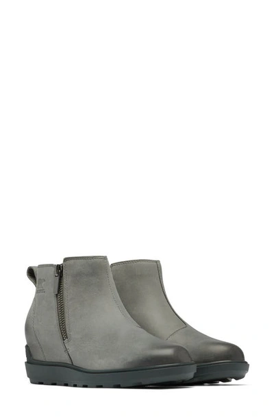 Shop Sorel Evie Ii Zip Waterproof Ankle Boot In Quarry/ Grill